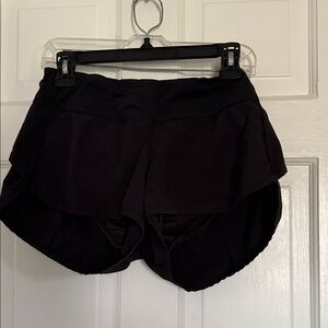 lululemon athletica Black Layered Athletic Skort Shorts